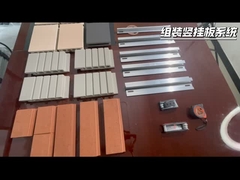 Assemblare il sistema dei pannelli appesi verticali a supporto dei campioni