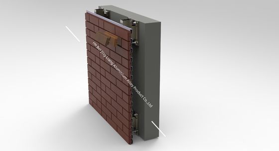 qualità  Terracotta Brick Wall Support Systems Customized Aluminium Extrusion Brackets fabbrica