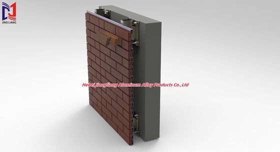 qualità  Silver / Black Terracotta Brick Wall Support System Aluminum Construction fabbrica