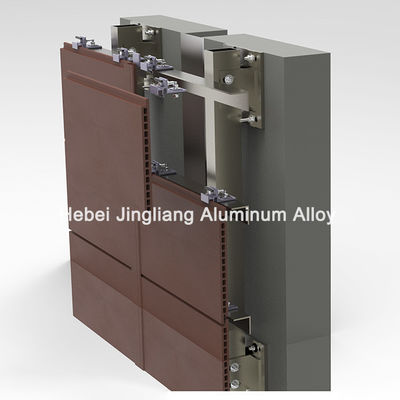 Sistema di supporto per facciate in terracotta di spessore 20 mm